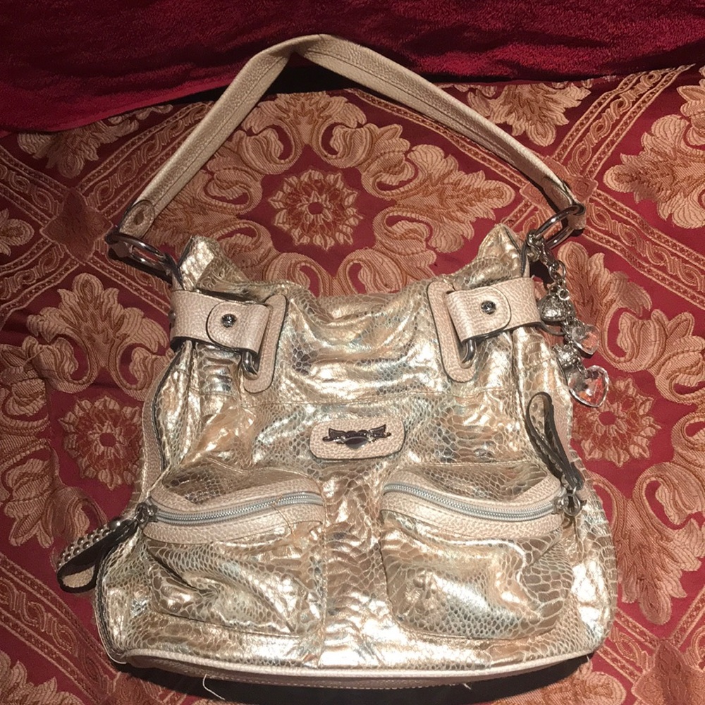 Gold & Silver “snake skin” Kathy Von Zeeland bag.